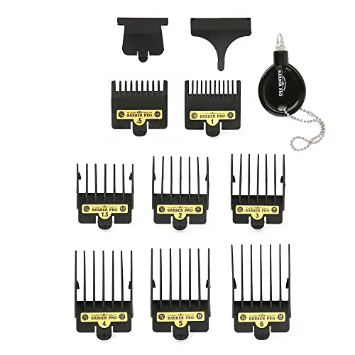 8-Piece Hair Clipper Guide Comb Set - Professional Universal Guard Attachments