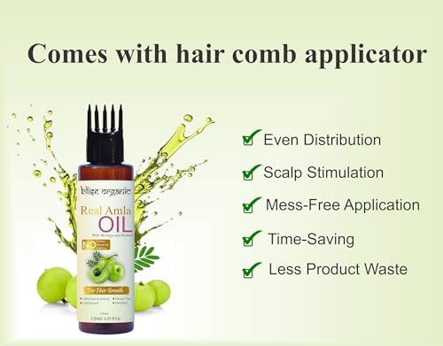 Blise Organic Amla Oil - 100% Pure Cold Pressed Hair & Skin Care