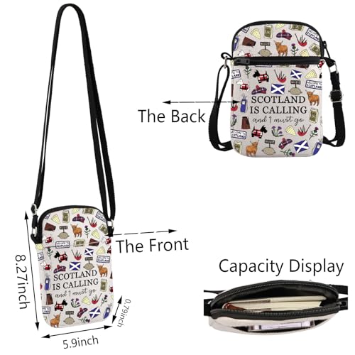 Edinburgh Scotland Canvas Makeup Bag - Durable Zipper Travel Pouch