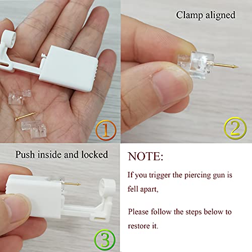 Silver Angel Disposable Nose Piercing Kit with Piercing Gun & Studs