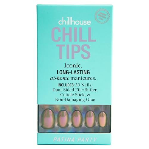 Chillhouse Patina Party Press-On Nails Kit - 30 Oval Tips