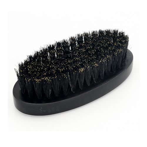 Black Boar Bristle Beard Brush for Men - Travel Size & Soft