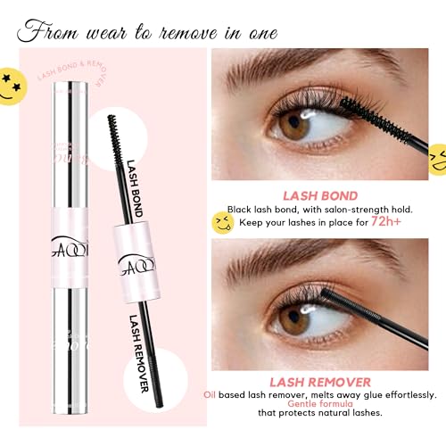 GAQQI Lash Bond and Seal + Bond and Remover Set - Waterproof Cluster Glue