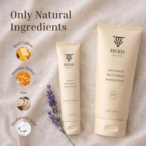 Herd Tallow Lavender & Balsam Beef Tallow Moisturizer - 2oz Face & Body Cream