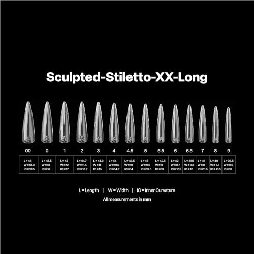 Aprés Gel-X Sculpted Stiletto Extra Extra Long Nail Tips - 210 Count