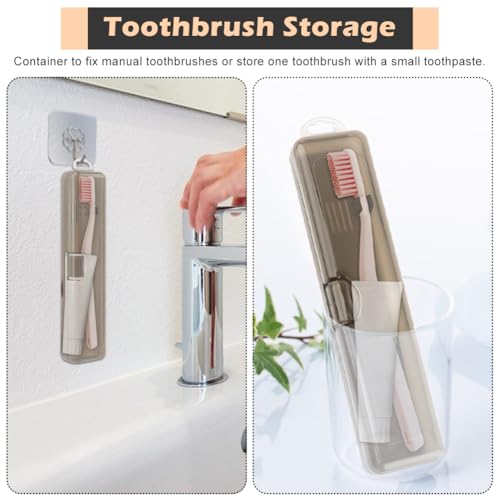 NINEFOX Travel Toothbrush Case - 2 Pack, Portable & Durable