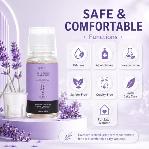 ACTROL Lash Shampoo Concentrate – 60ml Refill for 12 Eyelash Foam Cleansers