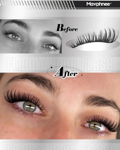 Mavphnee DIY Lash Clusters Kit - 132Pcs Wispy Eyelash Extensions Set