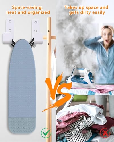 MUSVOH Wall Mount Ironing Board Holder - Heavy Duty 304 Stainless Steel
