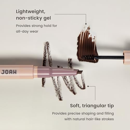 JOAH Dual Brow Pencil and Gel - Ash Brown, Vegan Formula