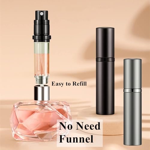 Aurdox 5ml Portable Refillable Perfume Atomizer - Leakproof Travel Spray Bottle