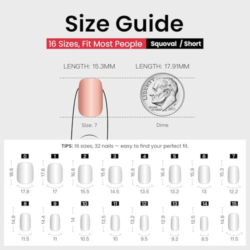 CurvLife Short Square Press On Nails - Mauve Whisper Purple Soft Gel