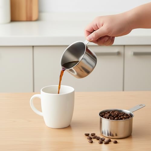 2-Pack Stainless Steel Measuring Cups - 1 Cup (250ml) for Cooking & Baking
