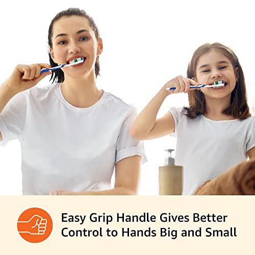 Amazon Basics Soft Toothbrushes - Pack of 20 in Assorted Colors