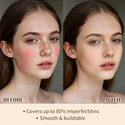 UCANBE 2-in-1 Foundation & Concealer - Full Coverage, Waterproof Matte (Soft Beige)