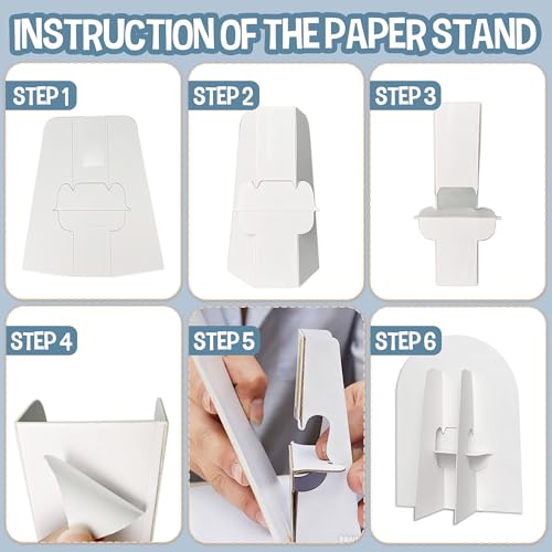 50 Diaper Raffle Tickets & Stand for Baby Shower Games - Blue