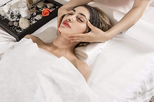100 Disposable Facial Spa Headbands - Soft & Adjustable