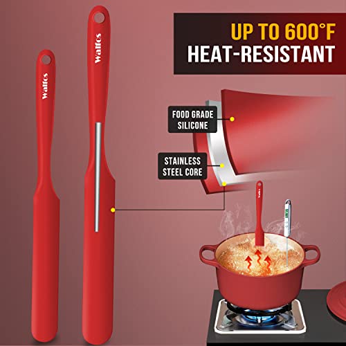 Walfos Silicone Jar Spatula Set - Heat Resistant, BPA Free, 2pcs