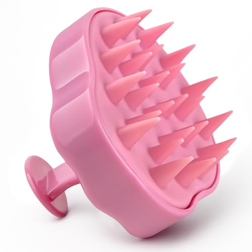 RELAXXO Pink Scalp Massager & Hair Growth Brush - Exfoliator & Shampoo Brush