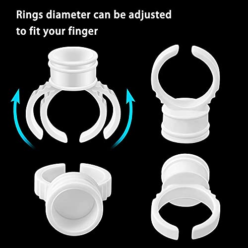 Disposable Glue Rings for Eyelash Extensions & Nail Art - 400pcs