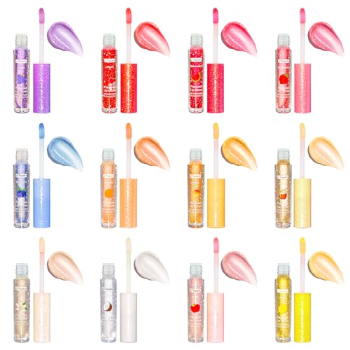 Yopela 24pcs Lip Gloss Set B-24 with Vitamin E & Fruity Flavors