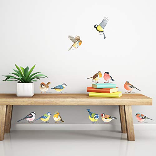 DECOWALL Little Birds Kids Wall Stickers - Removable Decals for Nursery