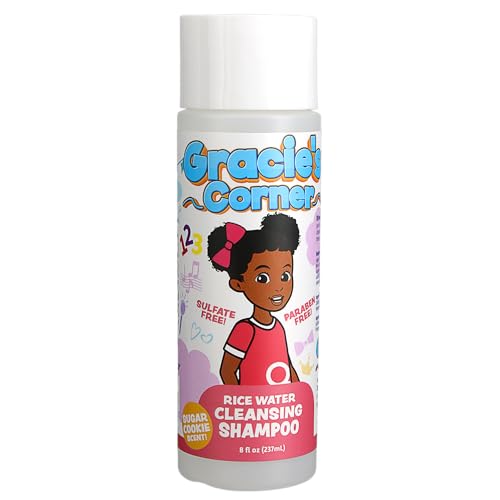 Gracie's Corner Rice Water Shampoo for Kids - Moisturizing & Sulfate Free 8 oz