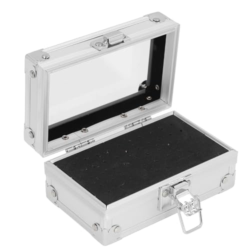 Aluminum Nail Drill Bit Storage Case with Transparent Cover