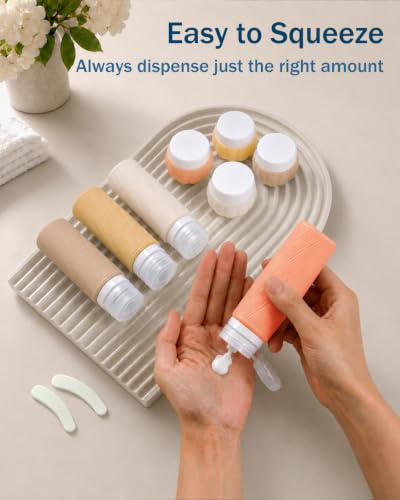 Redfly 13-Piece TSA-Approved Leak-Proof Travel Bottle Set for Toiletries