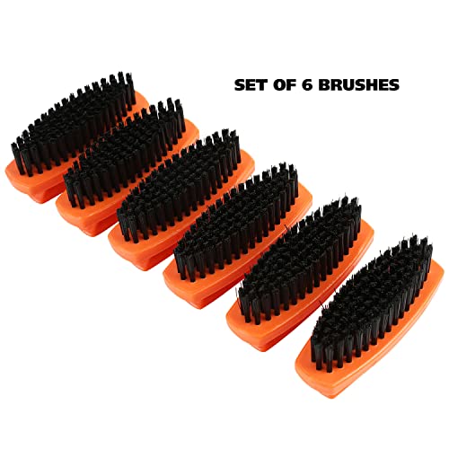 GreatNeck Nail Brush Set - 6 Pack with Stiff Bristles & Grip