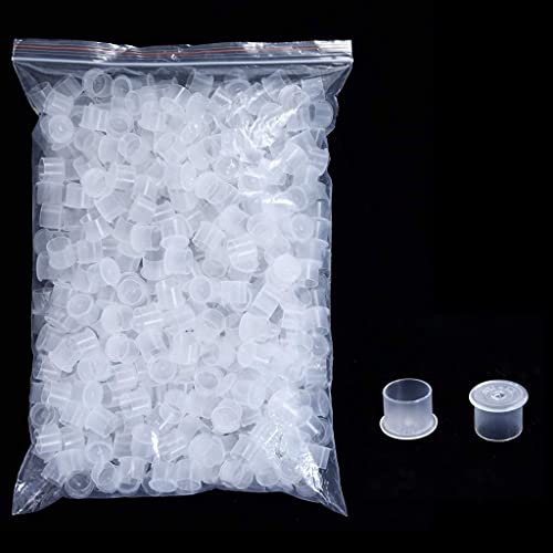 KingWei 11MM Tattoo Ink Cups with Base, 1000pcs White Pigment Caps & Ink Tray Set