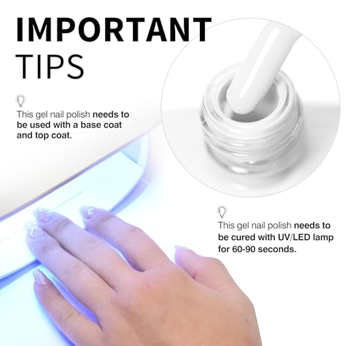 CANNI HEMA-Free 9ml Gel Nail Polish - Pure White, Long-Lasting