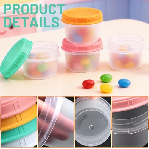 12 Pack Stackable Freezer Containers with Screw-On Lids, 6oz