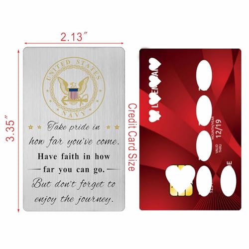 Navy Graduation Card for Men & Women - Inspirational Gift
