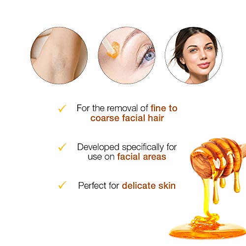 GiGi Facial Honee Wax - 8 oz Hair Removal Wax for Sensitive Skin