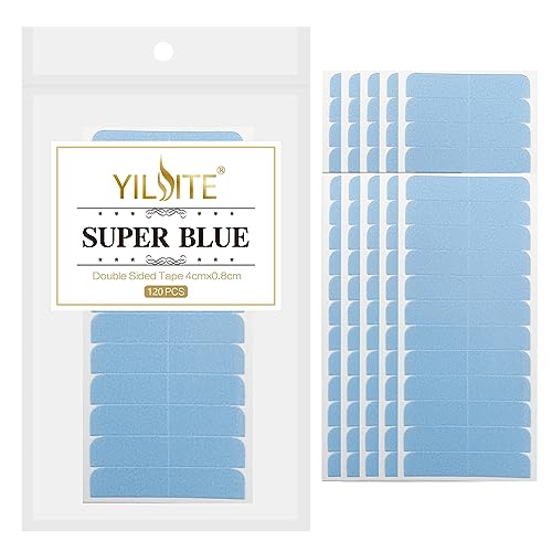 YILITE Double-Sided Hair Extension Tape Tabs - 120 Pieces, 4x0.8 cm