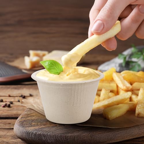 4oz Compostable Paper Cups - 100-Pack, Sturdy & Leak-Resistant