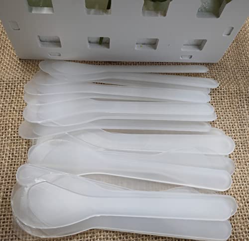 Disposable Cosmetic Mask Spatulas 100 Pack - Reusable Face Mask Applicators