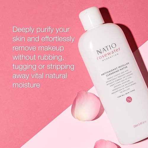 Natio Rosewater Antioxidant Micellar Cleansing Water, 8.4 oz