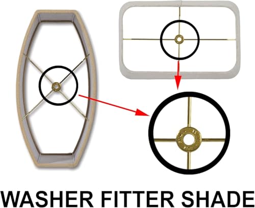 7-Inch Brass Plated Steel Lamp Harp Holder for Table & Floor Lamps