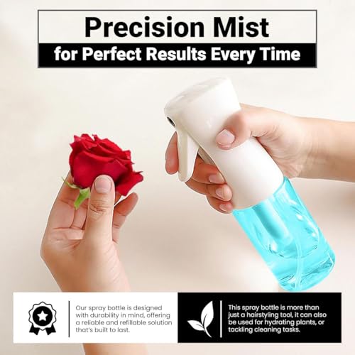 Practix Continuous Mist Spray Bottle - 5 oz Ultra Fine Hair Mister (4 Pack)