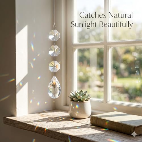 HOHIYA 30PCS Clear Crystal Icicle Christmas Ornaments