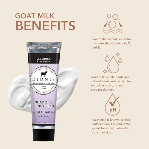Dionis Goat Milk Hand Cream Lavender Blossom - 1 oz Pack of 4