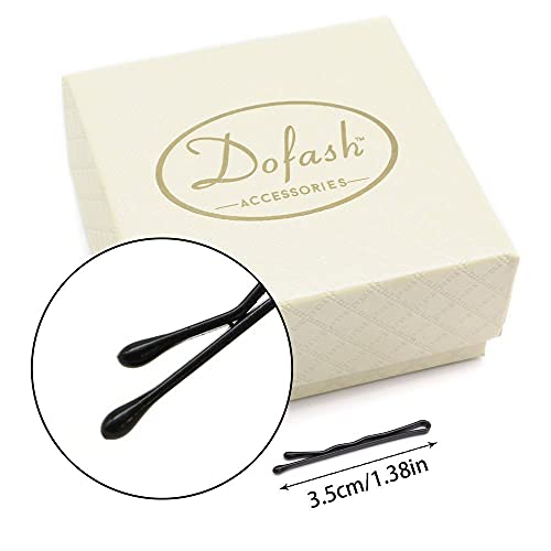 Dofash Black Bobby Pins - 100Pcs 3.5cm Hair Clips for Girls