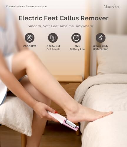 MelodySusie Electric Callus Remover for Feet - PC800G Pink Rose