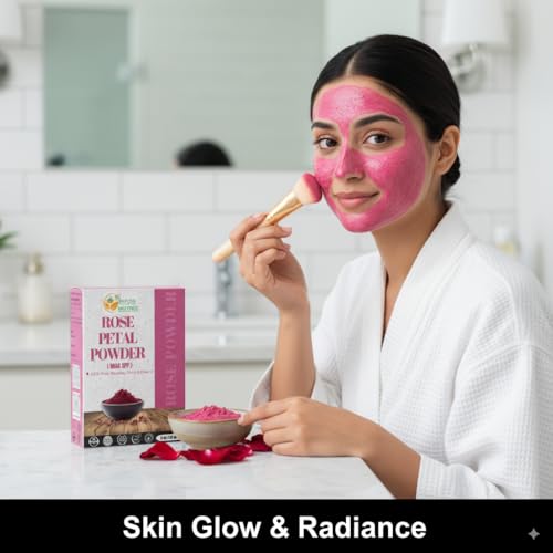 100% Pure Rose Petal Powder - Natural Skin Care & Culinary Use, 2 oz