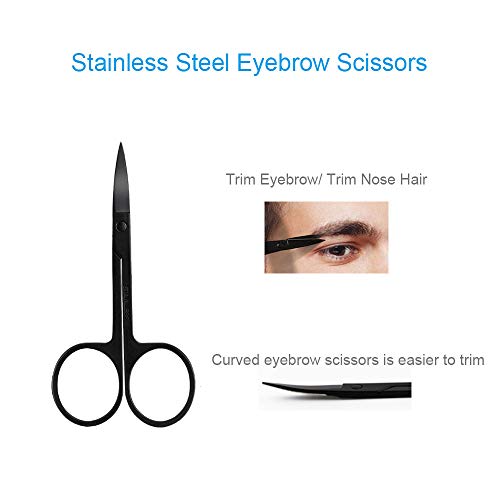 5-in-1 Eyebrow Grooming Kit for Men & Women - Razor, Scissors, Tweezers