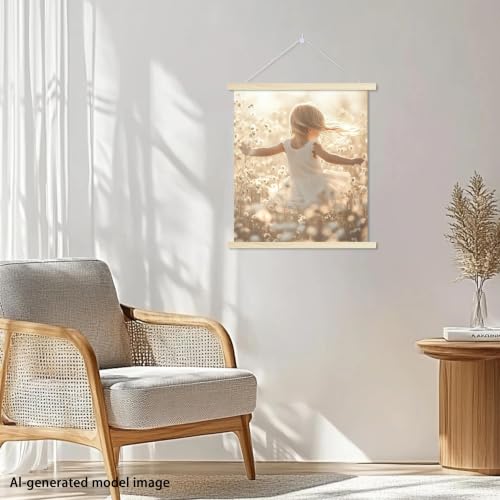 24-Inch Magnetic Poster Hanger Frame - 2 Pack Wooden Display Kit