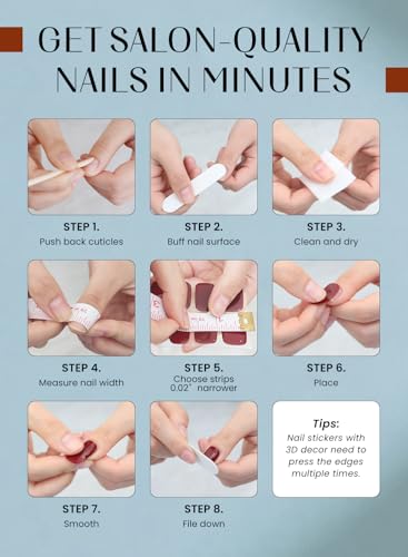 Pink Polka Dot Gel Nail Strips - 44 Pcs, No UV Light Needed, Long Lasting & Easy Apply