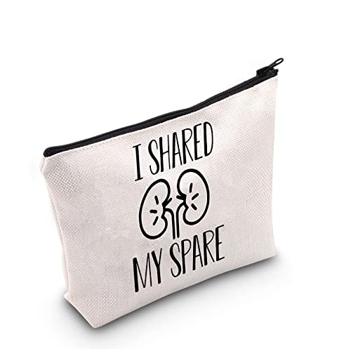 I Shared My Spare Kidney Donor Canvas Makeup Bag - Organ Donation Gift